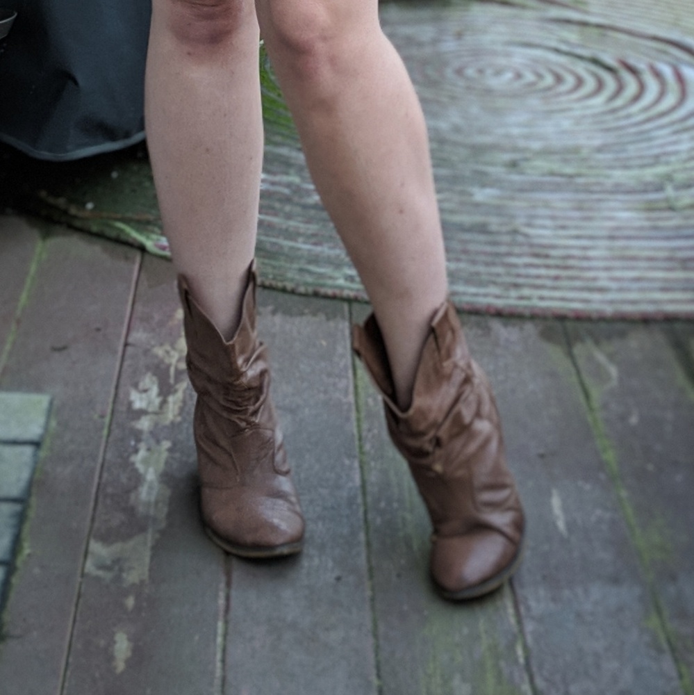 ⭐FREE w/Bundle - Brown Heeled Ankle Boots